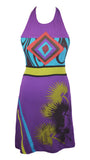 Halter Neck Dress With Diamond Patch Design. - TATTOPANI