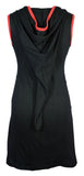 Ladies Sleeveless Dress With Hood And Patch Design. - TATTOPANI