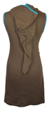 Ladies Sleeveless Dress With Hood And Patch Design. - TATTOPANI