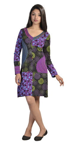 pruple long sleeve dress