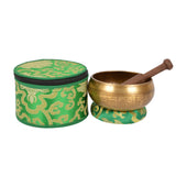 Meditation Tibetan Singing Bowl with Special Etching and protective pouch-GOLDBAJ-1-(Small)