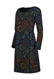 Copy of womens-long-sleeve-dress-with-all-over-mandala-print-evening-dress