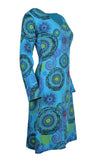 sleeve womens blue dress