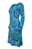 sleeve womens blue dress