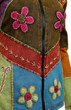 Multicolored Floral Embroidery Cotton Cardigan - TATTOPANI