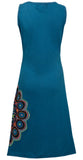 Sleeveless Dress With Side Feather Design Patches. - craze-trade-limited