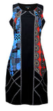 Sleeveless Dress With Pattern & Patch design. - craze-trade-limited