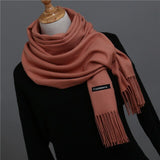 2020 women scarf soild winter cashmere scarves for ladies neck warm pashmina long shawl wraps bandana foulard female head hijab