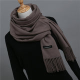 2020 women scarf soild winter cashmere scarves for ladies neck warm pashmina long shawl wraps bandana foulard female head hijab