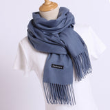2020 women scarf soild winter cashmere scarves for ladies neck warm pashmina long shawl wraps bandana foulard female head hijab