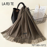 Lic Cashmere Women Scarf Warm Shawl Foulard Femme Pashmina Kerchief Wool Stole Head Neck Long Winter Scarf Women For Ladies 2019