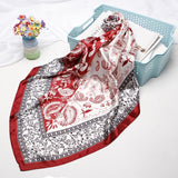 2020 New Brand Designer Silk Scarf 90*90cm Foulard Bandana Long Large Shawls Wraps Winter Neck Scarves Pashmina Lady Hijab